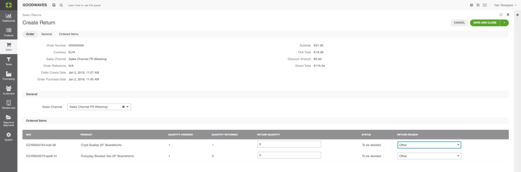 Returns – Marello Knowledge Base